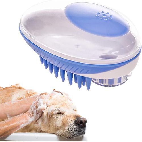 Brosse De Bain Pour Chien,Animaux De Compagnie Brosse De Massage Pour Le Bain, Pour Le Shampooing Et Le Massage Des Chats Et Des Chiens À Poils Courts Longs