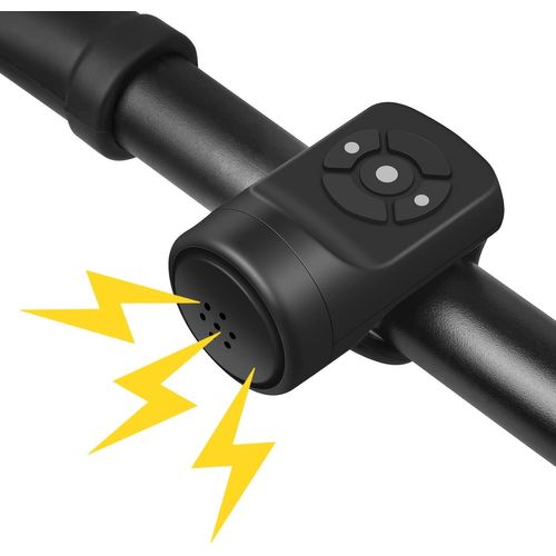 Asfasfq-Flintronic Sonnette De Vélo Électrique, Alarme De Klaxon Électronique Sonnette De Vélo 120db, Étanche Ipx4 Klaxon De Vélo De Charge Usb Portable Avec Alarme, 4 Modes De Sonnerie, Noir