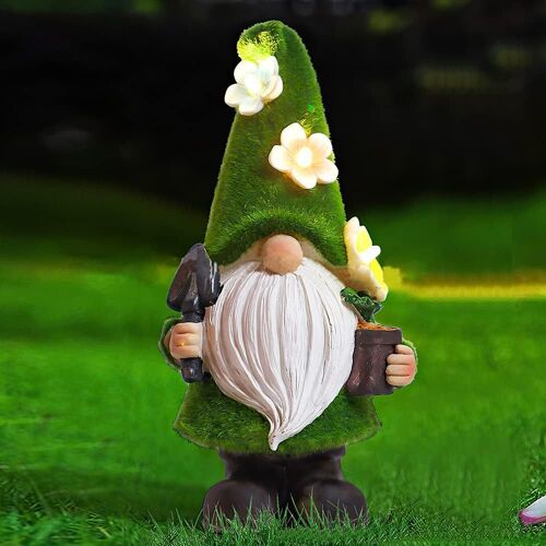 Nain De Jardin, Led Nain De Jardin Exterieur, Étanche Résine Figurine Nain De Jardin Avec Solaire Lampes, Nains Pour Jardin Pour Jardin Patio Cour Pelouse Décoration Extérieure