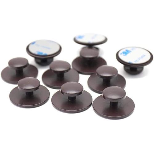 10 Pcs Auto-Adhésif Poignées Des Tiroirs Poignée De Boutons (Brun)3m Armoire Tiroir Auxiliaire Boutons Tire La Poignée Helper Cuisine Porte Coulissante De La Fenêtre De La Cabine