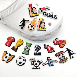 Lot De 18 Chaussures Crocs Pour Homme, Motif, Dessin Animé, Football, Sport, Motif, Fleurs