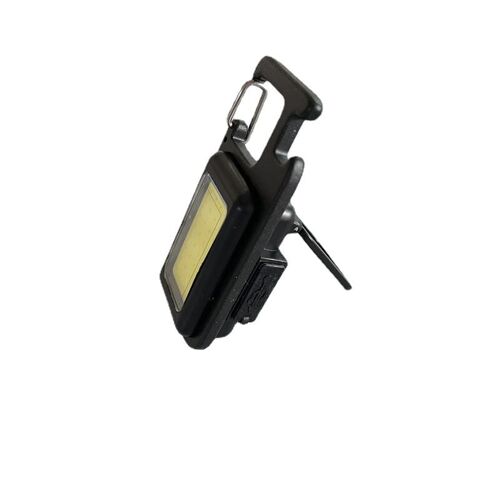 Mini Lampe D'urgence Multifonctionnelle Avec Porte-Clés, Portable, Rechargeable Par Usb, Lampe De Travail Cob À Haute Luminosité, Pour Le Camping.