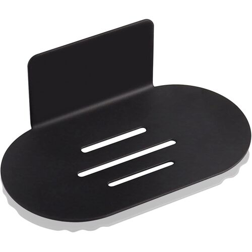 BHHBB-Porte Savon Mural de Auto-adhésif, Porte-Savon Douche en Acier Inoxydable, Boite a Savon de sans Perçage pour Cuisine de Salle de Bain Utilisé pour Stocker éponge à Savon Brosse(Noir)