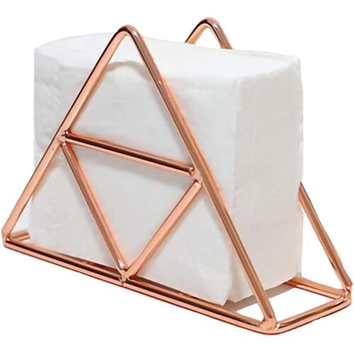 Or Rose - Porte-Serviettes De Table 1 Pièce, Porte-Serviettes Triangulaire, Porte-Serviettes De Table En Acier Inoxydable, Porte-Serviettes De Table En Métal, Porte-Serviettes En Papier Pour La Cuisin