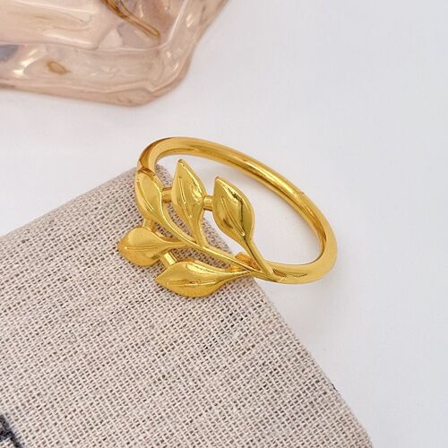 Gold + Leaves, 10 Piece Gold Leaf Napkin Ring, Napkin Ring, Napkin Ring Christmas Hotel Restaurant Wedding Napkin Ring Table Decoration