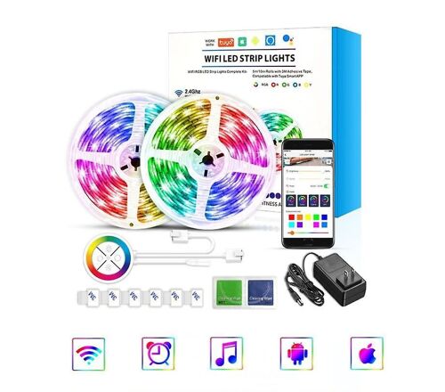 10m (Lumière Led Avec Wifi Bluetooth Light Avec Magic Light 5050 Avec Led Set Bluetooth Music Light Bar