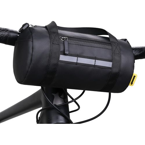 Sacoche De Guidon De Vélo Étanche, Sacoche De Cadre, Sacoche Avant De Vtt Étanche Avec Bandoulière Pour Cyclisme (Noir-02)