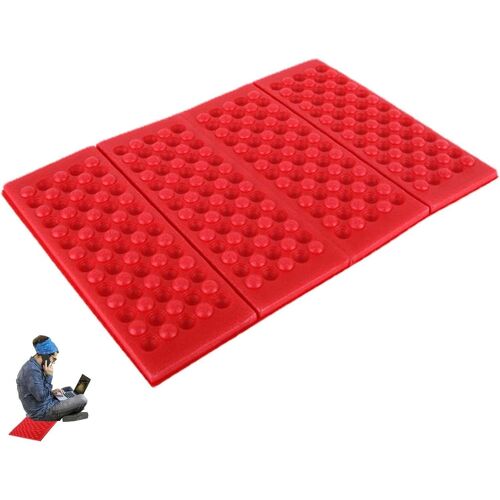 Coussin De Siège D'extérieur Rouge Et Noir - Coussin De Siège Pliable Et Portable Pour Le Camping, La Randonnée, Les Pique-Niques Et Les Voyages En Plein Air