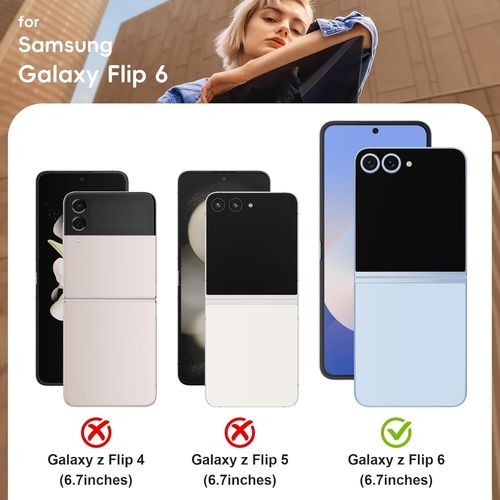 Coque Magnétique Pour Samsung Z Flip 6/Z Flip 7 Fe Compatible Avec Mag-Safe, Avec 2 Verre Trempé, Antichoc Rigide Translucide Mat Arrière Coque Pour Z Flip 7 Fe/Z Flip 6, Gris