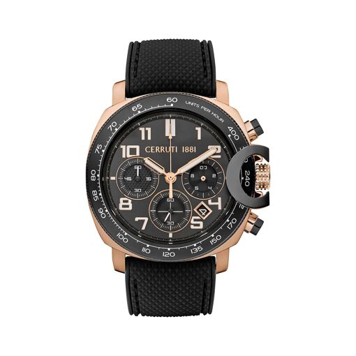 Montre-bracelet Femme Cerruti 1881 Rose - Fabriquée En Suisse, Chronographe, Bracelet Cuir - Neuve En Boîte