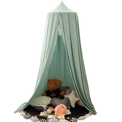 Ciel De Lit Pour Enfant, Moustiquaire Pour Bébé Ou Enfant, Ciel De Lit Double Couche Décoratif Pour Chambre À Coucher - Versailles (Vert)