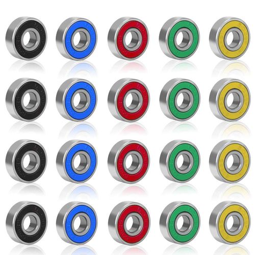 Roulements à billes pour skateboard, lot de 20, roulements à billes à gorge profonde 608 2RS ABEC-9, 8 mm x 22 mm x 7 mm, roulements à rouleaux, acier au carbone,