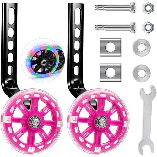 Roue Auxiliaire, Stabilisateur De Vélo Universel, Roues Stabilisatrices De Vélo, Roues D'entraînement De Vélo, Stabilisateur De Vélo Pour Enfants, Roues D'entraînement Pour Enfants (Rose)