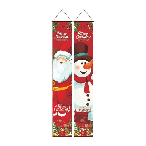 Nouvelle de noël couplet décoration de porte rideau pendant drapeau santa claus drapeau de son parti noël couplet 4