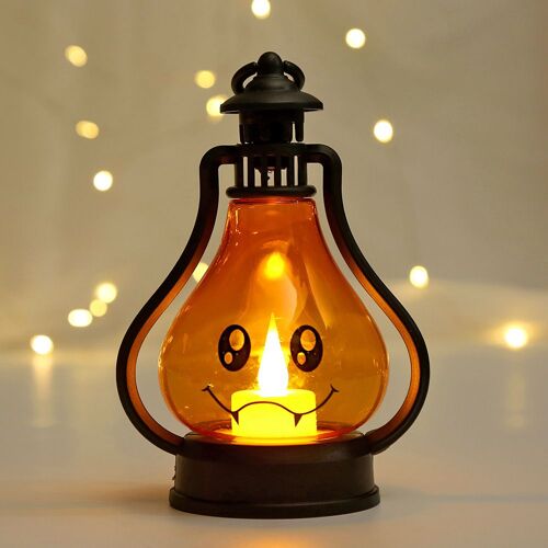 Lanterne Citrouille Portable Pour Halloween, Décorations, Lumières Citrouilles À Piles, Pour Intérieur Et Extérieur, Maison (A)