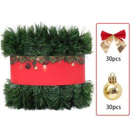 Couronne de fleurs artificielles faites à la main de 15 m, idéale pour décorer votre porte, votre mur, votre fenêtre ou votre cheminée. Qualité supérieure.