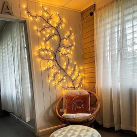 Guirlande lumineuse LED pour sapin de Noël, 144 LED pour décoration murale d'intérieur, pour chambre et maison (blanc chaud, enfichable)