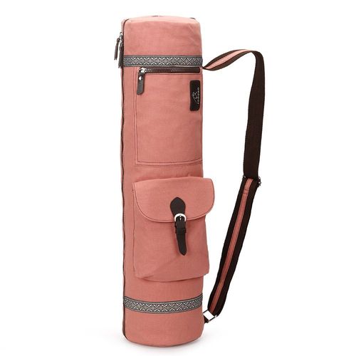 Sac De Yoga, Sac Pour Tapis De Yoga, Sac Fourre-Tout Robuste Avec Bandoulière Réglable, Rose