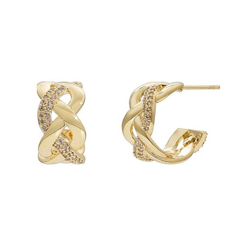 Boucles D'oreilles Torsadées Géométriques Personnalité Aiguille En Argent S925 Niche De