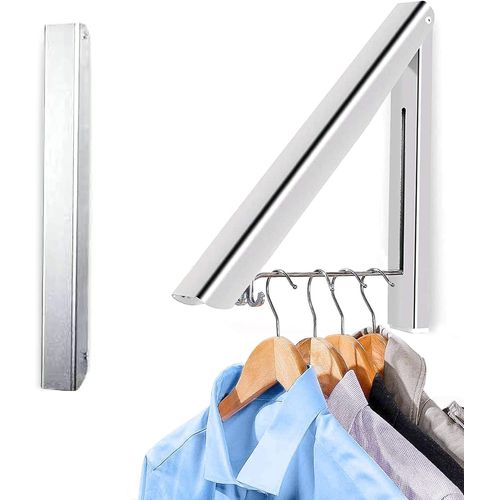 Porte-manteaux pliables en aluminium, support mural, rangement pour la maison, gain de place