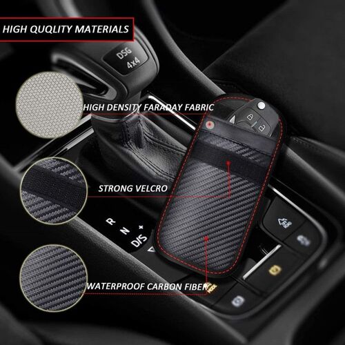 Lot De 2 Pochette Etui Anti Rfid Cle Voiture, Signal Blocage Pochette, Pochettes Blocage Signal Rfid Pour Clé Voiture(3)