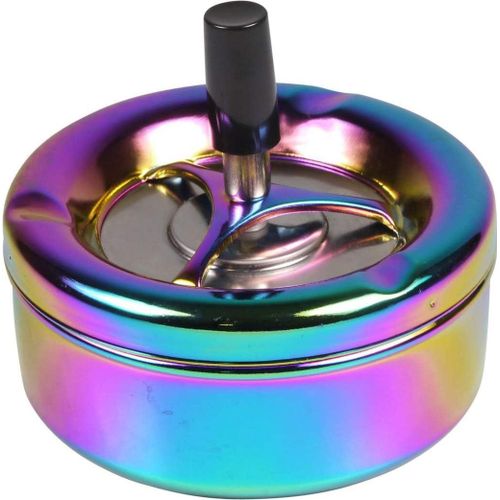 Cendrier rotatif Rainbow Design - Multicolore - Diamètre : 9 cm