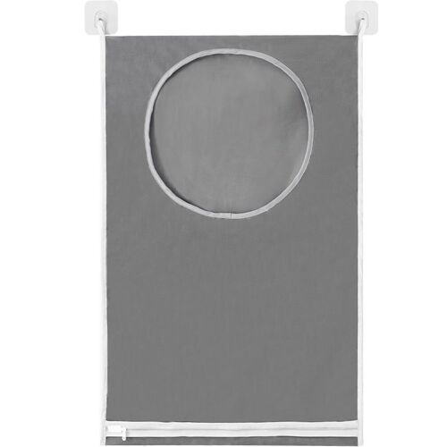 Sac à linge grande capacité, panier à linge, sac de rangement suspendu pour placard à linge, sac de rangement pour salle de bain, dortoirs et placards (gris)