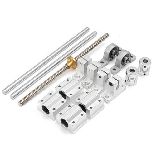 Jeu 15 morceaux de 400 mm pour rail de guidage à l'axe optique, en gardant le siège, support de l'axe de guidage linéaire, set de vis trapézoïdale.