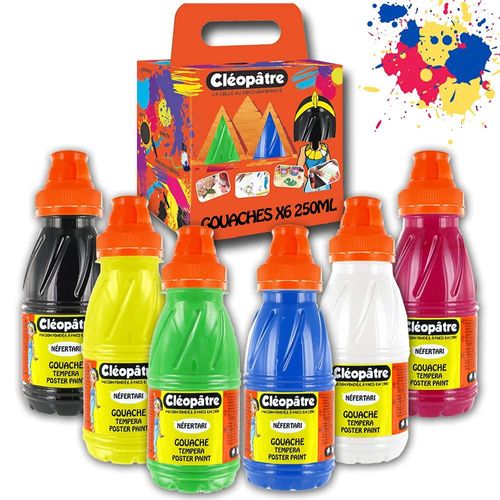 Peinture Gouache Néfertari - 250 Ml - Lot De 6 - Cléopâtre
