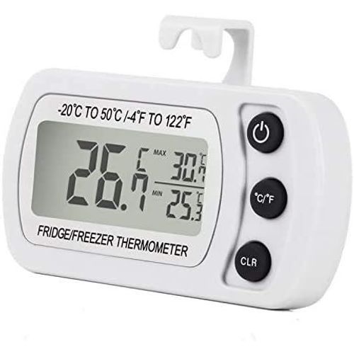 Thermomètre De Réfrigérateur, Thermomètre De Congélateur Étanche, Moniteur De Température, Écran Lcd Facile À Lire Avec Crochet