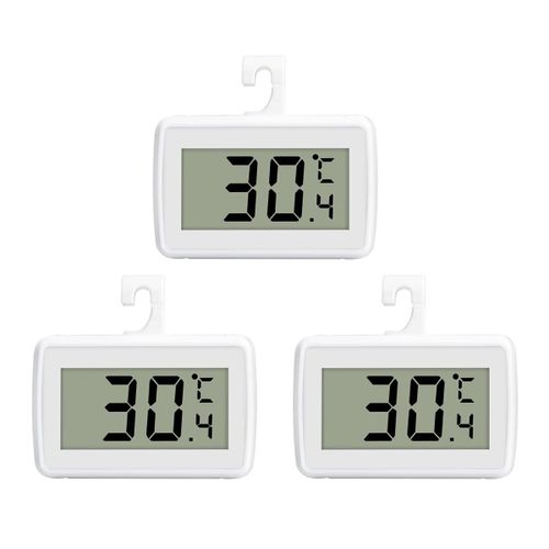 Thermomètre Numérique Pour Réfrigérateur Et Congélateur, Avec Écran Lcd, Modes De Positionnement : Suspendu, Debout ¿ 3 Pièces