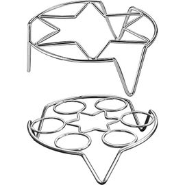 Lot de 2 grilles vapeur rondes, en acier inoxydable 304, insert de cuisson pour cuisson vapeur