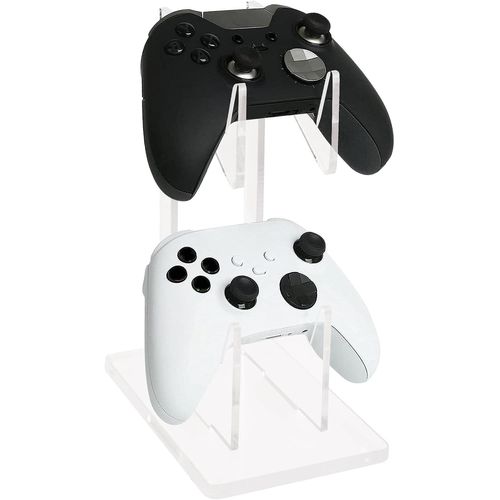 LORANKA-Support de Contrôleur de Jeu en Acrylique, Support Universel de Casque pour Manette de Jeux à 2 Niveaux, Gamepad Headphones Headset Stand Game, Jeu de Support d'Écouteurs pour Bureau
