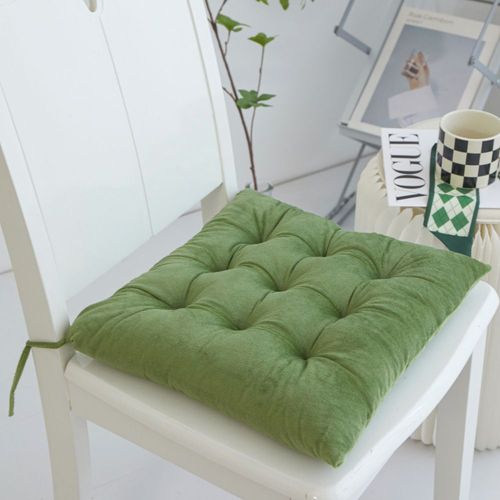 Coussin En Velours De Cristal Épais (Vert), Coussin De Chaise De Bureau, Coussin De Siège D'étudiant Réglable
