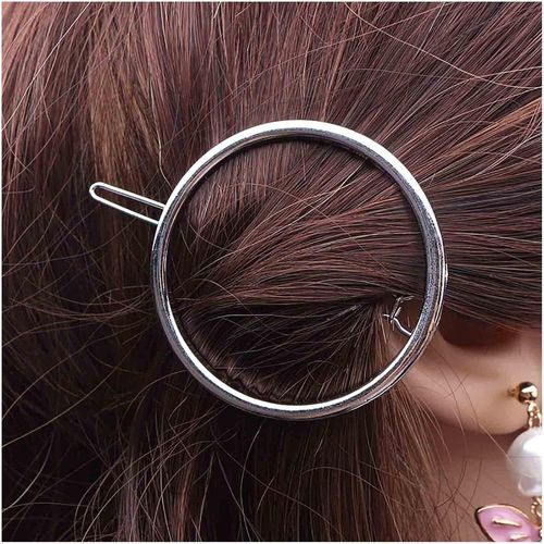 Pince À Cheveux Boho Circle Argent Cercle Épingle À Cheveux Clip Vintage Cercle Creux Barrette À Cheveux Clip Minimaliste Géométrique Tête Clip Accessoire Pour Femmes Et Filles Coiffure 