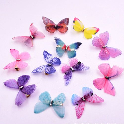 Lot De 12 Pinces À Cheveux Papillon À Paillettes Pour Adolescentes 