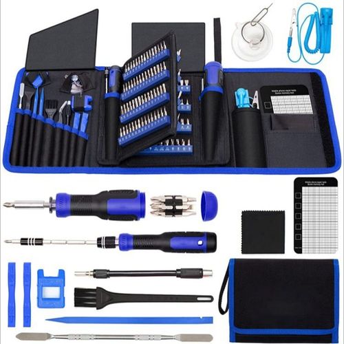 Jeu de 190 tournevis pour téléphone mobile, console de jeux, des verres, des outils de réparation, de l'électronique, jeu de vis combinées [bleu]