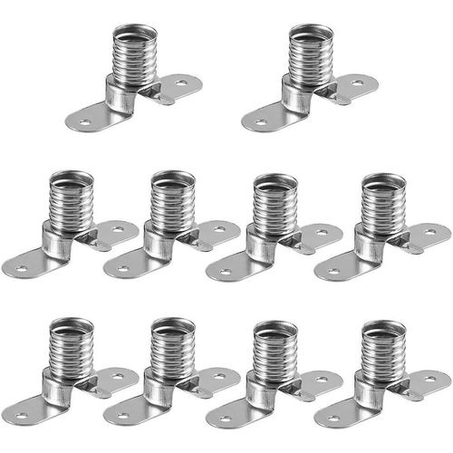E10 Ampoules Led Lampes Base De Prise, 10 Pièces E10 Porte-Ampoules À Montage À Vis