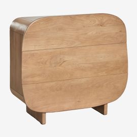 Commode 3 Tiroirs En Manguier Agathe Bois Naturel