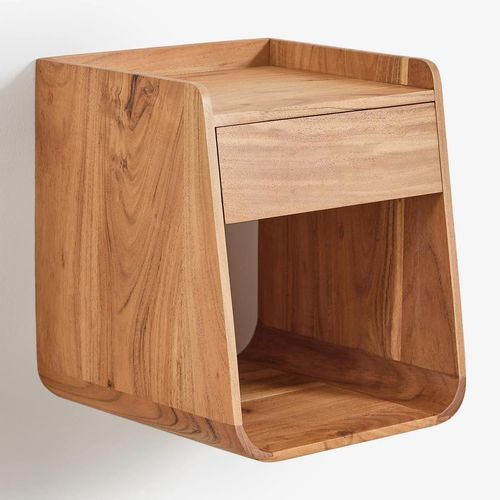 Table De Chevet 35x35 Cm En Bois D'acacia Berigem Acacia Rustique Marron