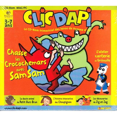 Clic D'Api - Chasse Les Crocochemars Avec Sam Sam - Cd-Rom Mac/Pc