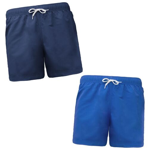 Lot 2 Shorts De Bain Pour Homme - Bleu Marine Et Aqua