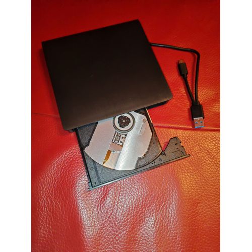 Lecteur CD/DVD RW Externe pour Pc , graveur enregistreur USB 3.0 pour Windows 11 et inférieur.