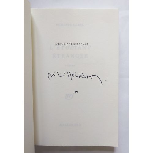 Philippe Labro L'Étudiant Étranger Signé Par L'Auteur 1987 Nrf Gallimard