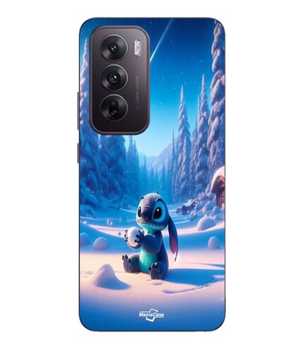 Coque Pour Oppo Reno 12 5g Stitch Mignon Neige Étoilée 3d Maniacase