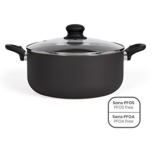 Livoo - Faitout Aluminium 28cm Avec Couvercle Mep151n