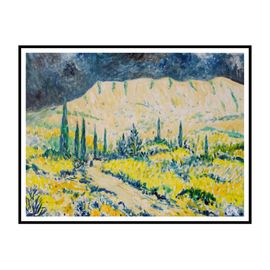 Ciel Menaçant Sur La Sainte -Victoire - Peinture Huile