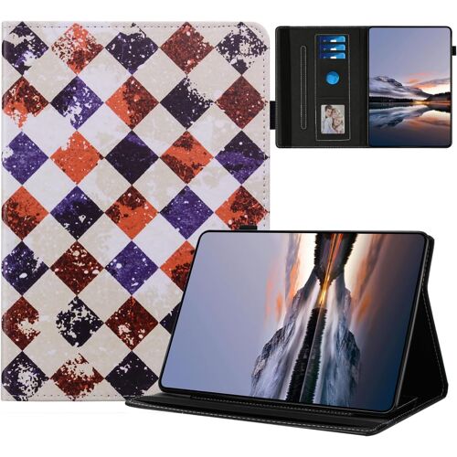 Coque Compatible Avec Samsung Galaxy Tab S6 Lite 10.4"" Étuis Housse 2024/2022/2020 P610 P620 Tablette Cover Pu Cuir Flip Peint Motif Support Protection Coque,Diamant Bicolore