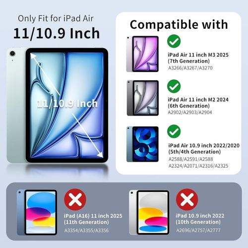 Coque Pour Ipad Air 11 Pouces 7e/6e Génération M3/M2 2025/2024, Ipad Air 5e/4e Gén 10,9"" 2022/2020, Coque Arrière Translucide Givrée Tpu, Auto Réveil/Sommeil, Café Foncé