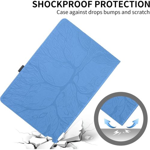 Coque Tablette Samsung Galaxy Tab S6 10.5 Pouces 2019 Coque Sm-T860/T865 Étuis Pu Cuir 360°Rotatif Multi-Angle Stand Flip Protection Housse Samsung Galaxy Tab S6 Rotating Cover, Bleu